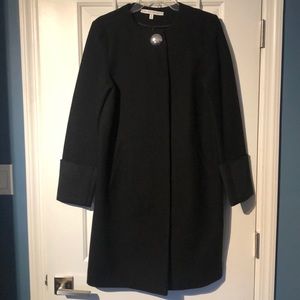 NEW & Other Stories wool zip black coat size 8